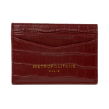 Bordeaux Burgundy Card Holder - Metropolitans Paris
