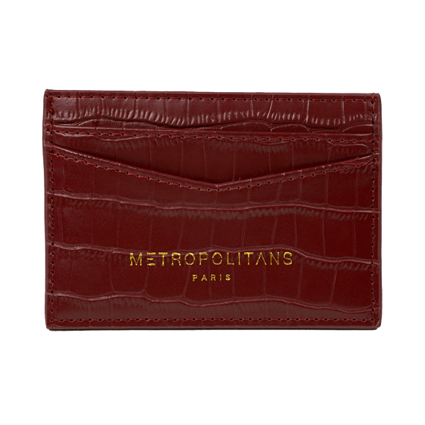 Bordeaux Burgundy Card Holder - Metropolitans Paris